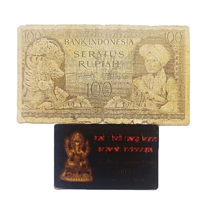 UANG 100 RUPIAH 1952 REPLACEMENT CAP PRRI