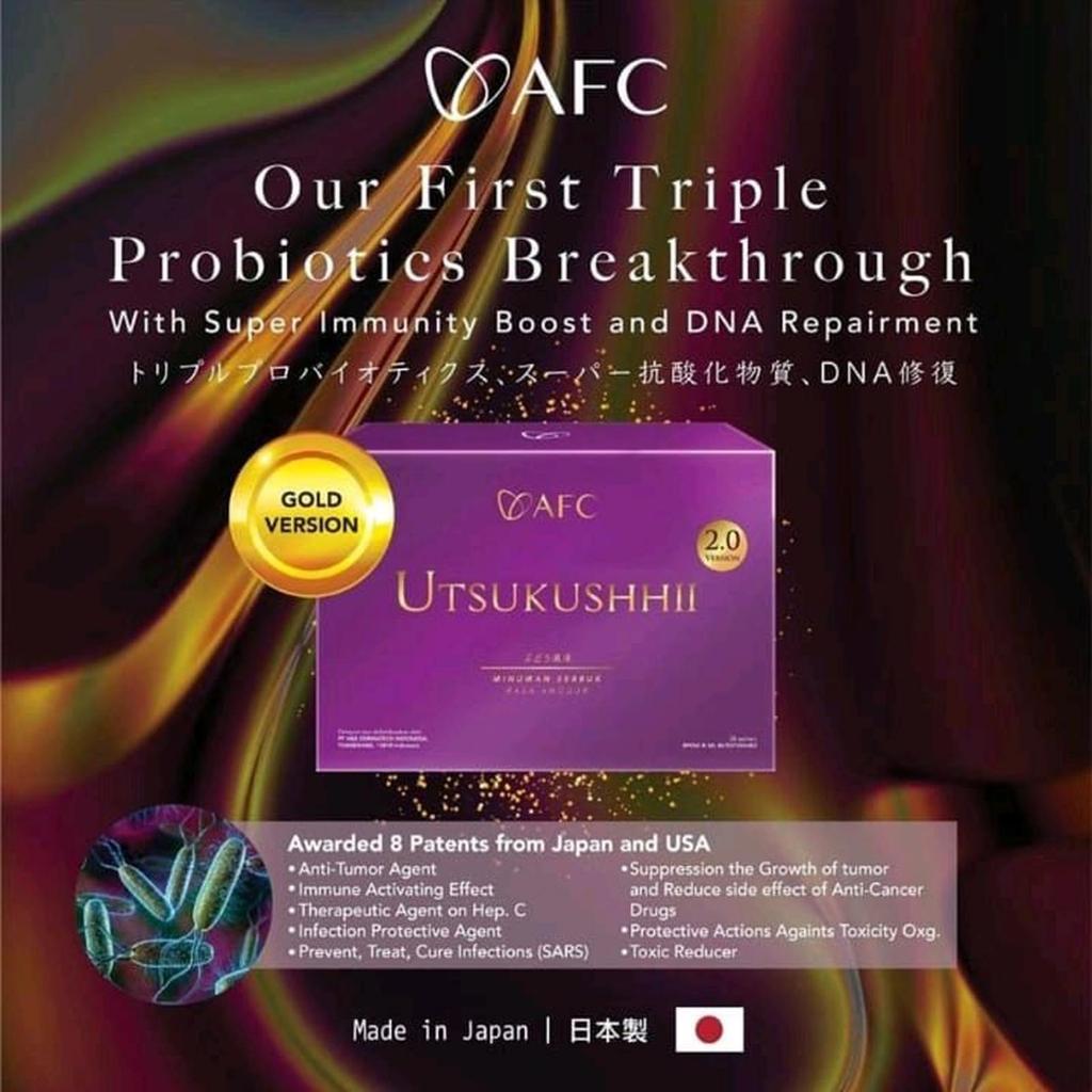 AFC Utsukushhii 2.0 - Suplemen Kesehatan Asli 100% & BPOM Gold Version Triple Probiotics Breakthroug
