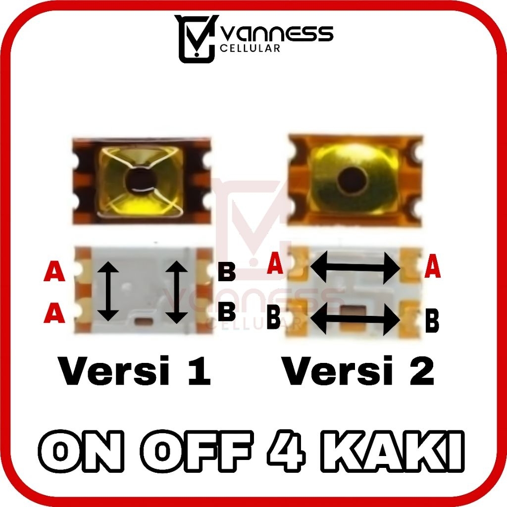 SWITCH TOMBOL ON OFF VOLUME 4 KAKI UNIVERSAL