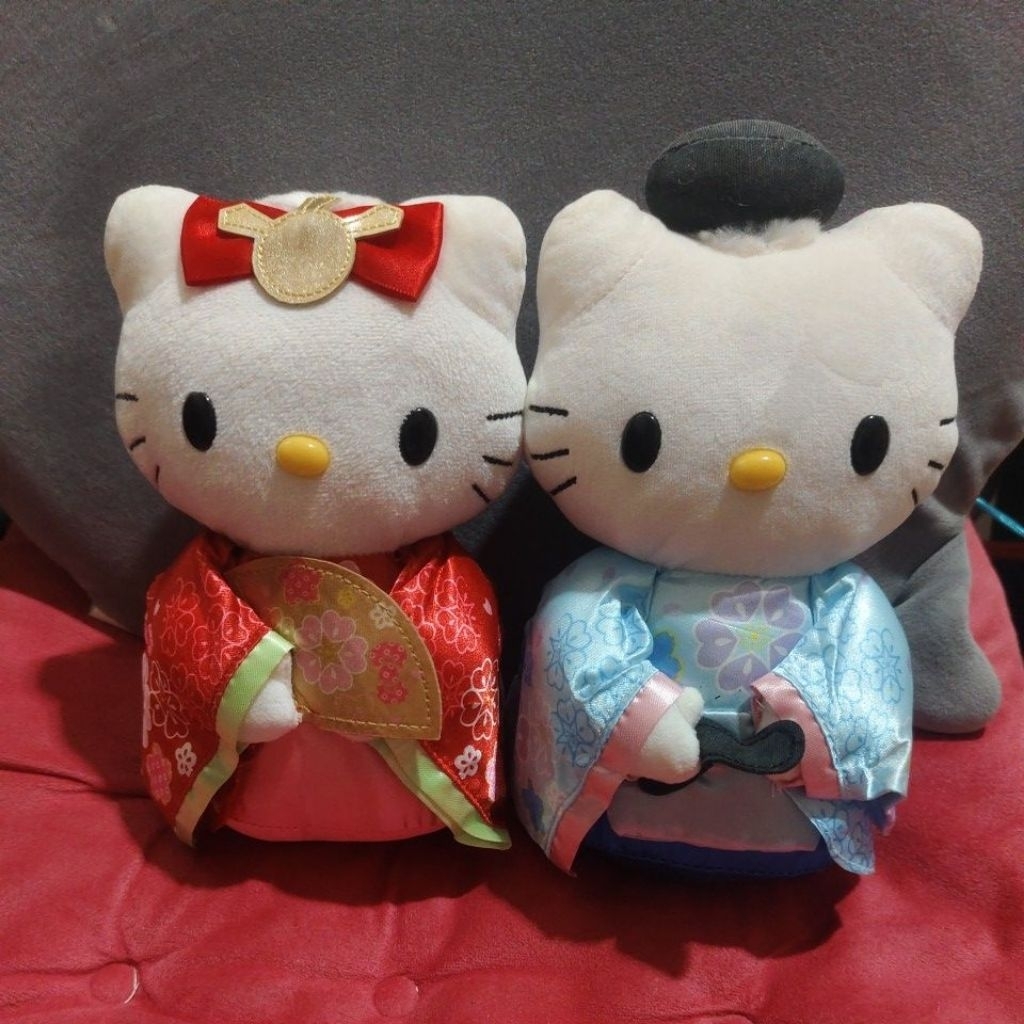 boneka hello kitty kostum kimono sepasang ori