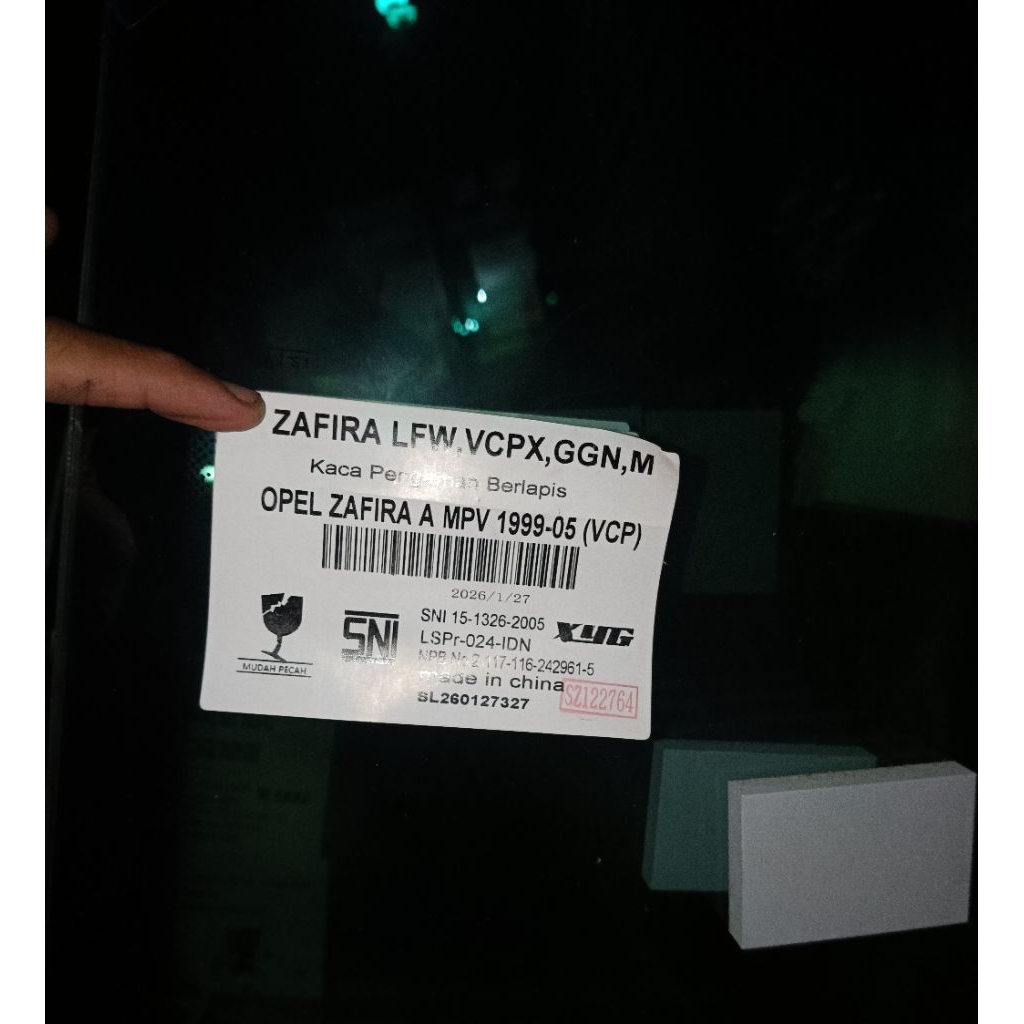 KACA DEPAN CHEVROLET OPEL ZAFIRA