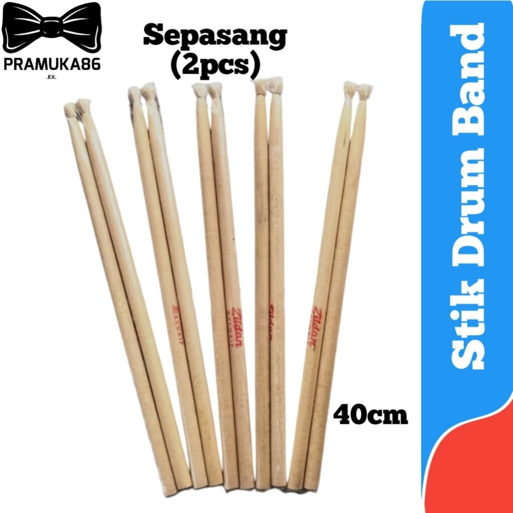 Stik Drum Band Anak Panjang 40cm / Stik Drumband / Stik Marching Band Kayu