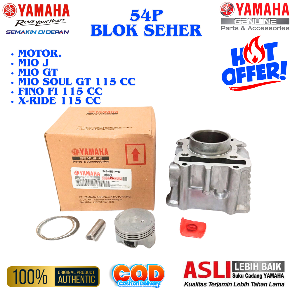 54P ORIGINAL BLOK SEHER YAMAHA MIO SOUL GT 115 MIO GT 115 MIO J MIO GT MIO SOUL GT FINO F1 115 X-RID
