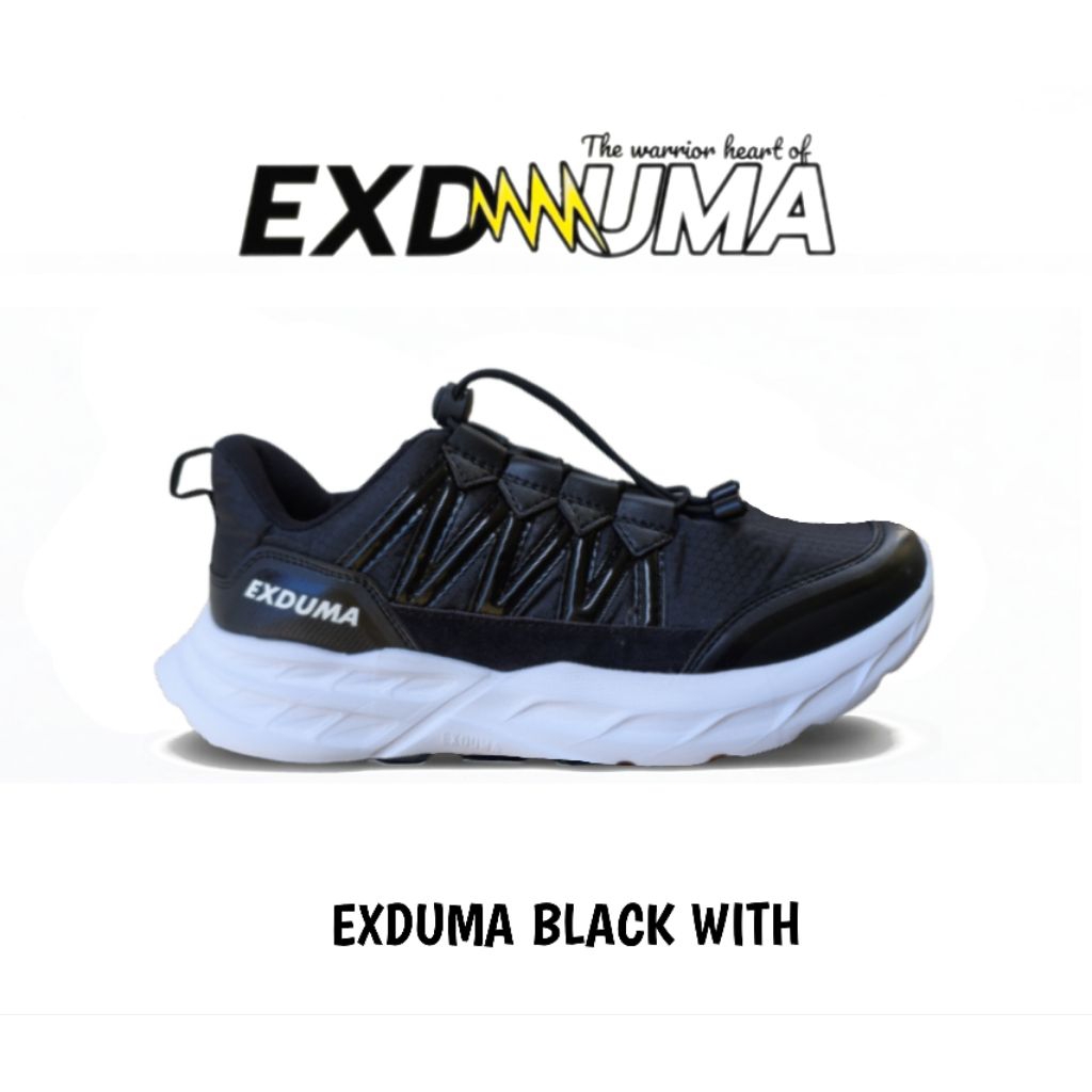 SEPATU SENEAKERS EXDUMA BROTHERHOOD BLACK WITH/SEPATU CASUAL HITAM PUTIH/SEPATU KERJA/SEPATU OLAHRAG