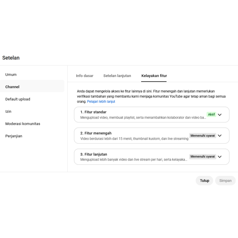 Akun Youtube Tua/Lawas 2015,2016,2017 Aktif Fitur Standar