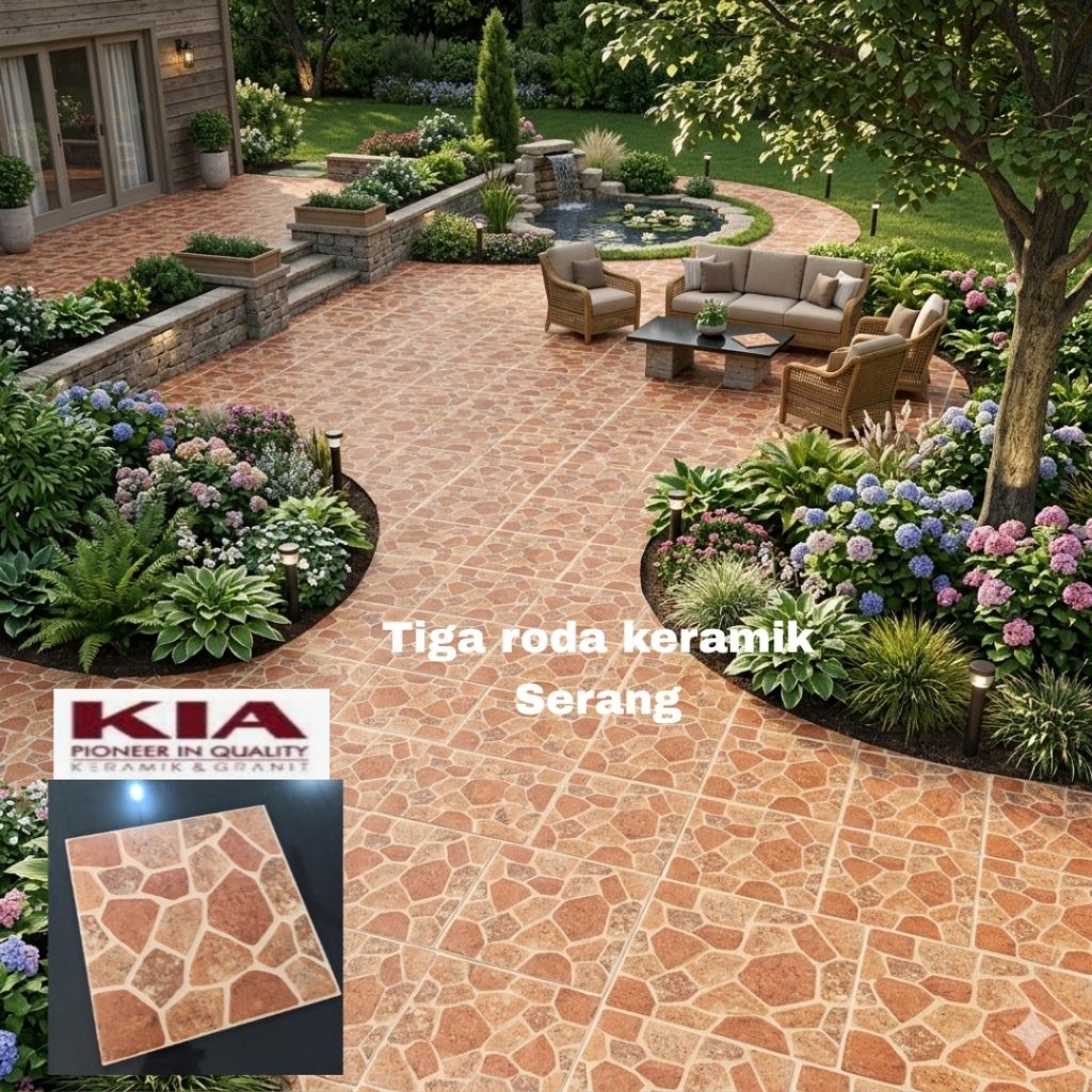 keramik  30x30 lantai kia lorenza cotto/keramik batu alam/keramik lantai garasi/keramik lantai teras