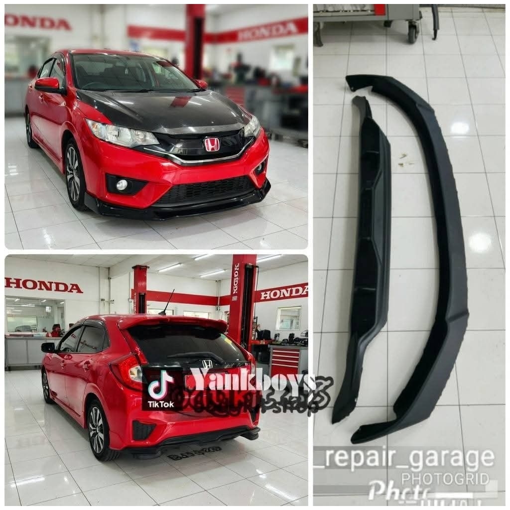 Front lips dan diffuser jazz gk5 black premium
