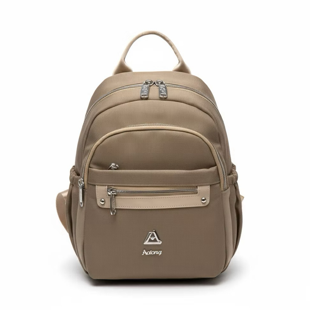 Tas ransel wanita Aolong khaki banyak ruang elegant