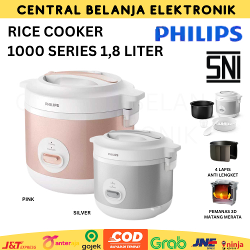 RICE COOKER PHILIPS 1,8 LITER SERIES 1000 PHILIPS RICE COOKER ORIGINAL 3 IN 1 HD3003