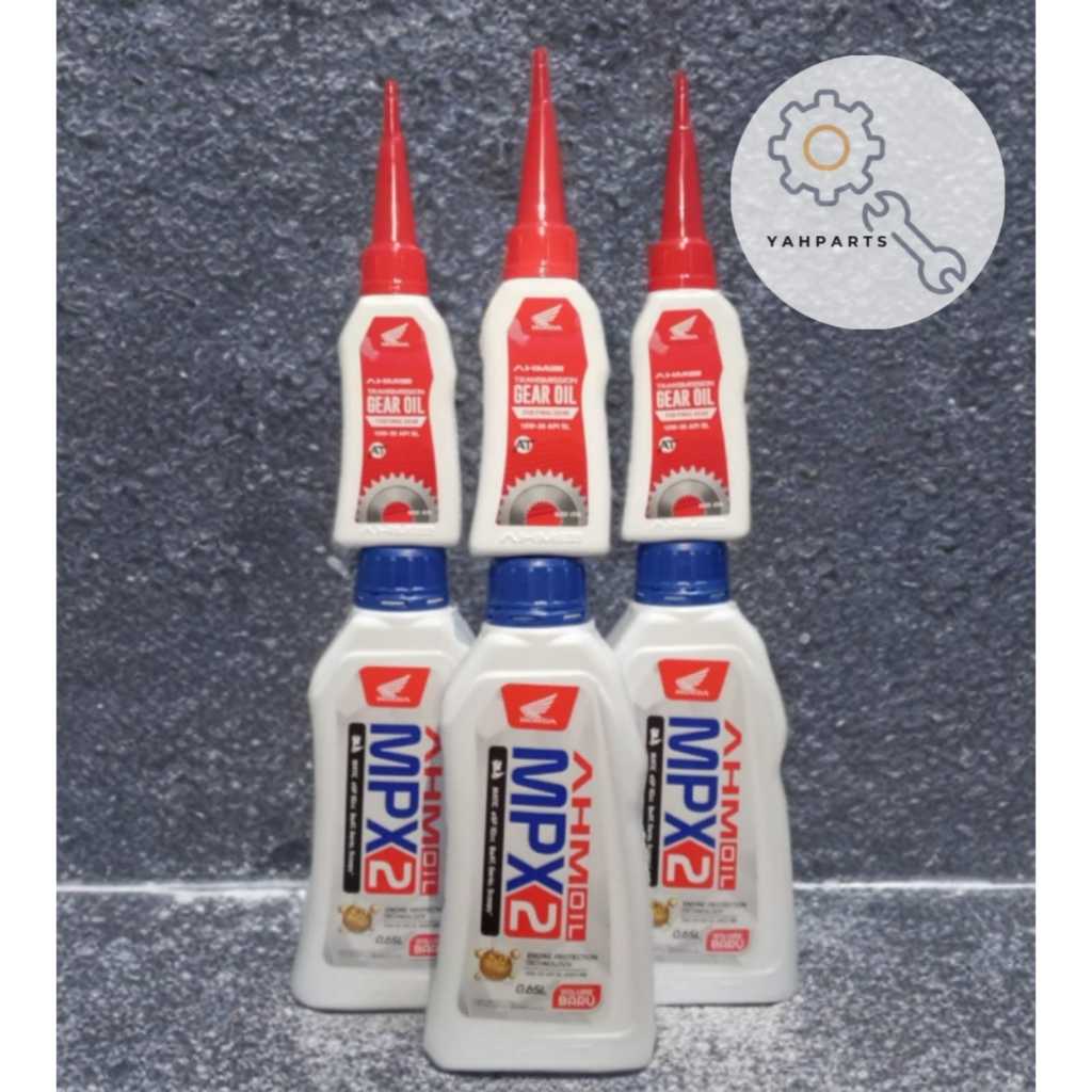 Paket 3 Botol Oli Mpx2 650ml 10W-30 + Oli Gardan Ahm Gear Oli Mesin Motor Matic Scoopy Esp Beat Stre