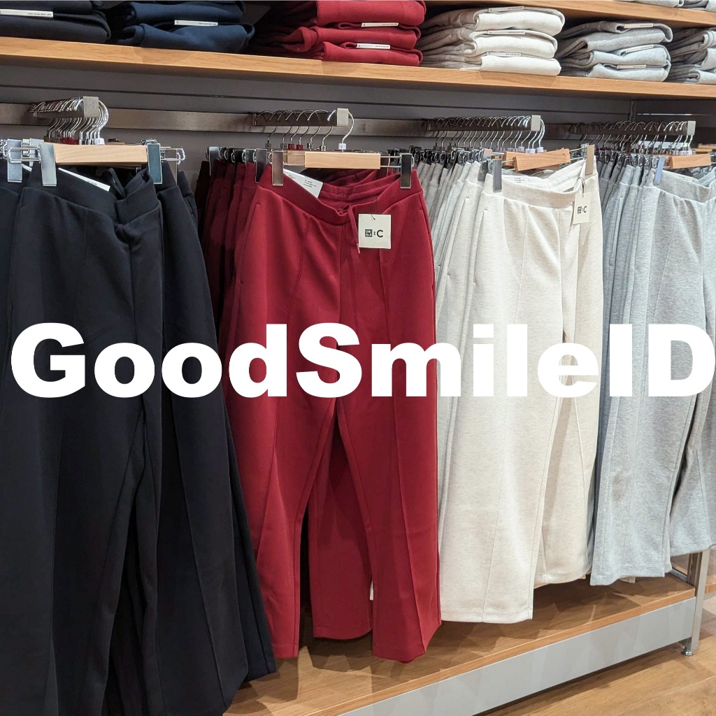 SALE Women Celana Sweat Lurus Wide Pants Panjang Pria Wanita Unisex UNIQLO JASTIP