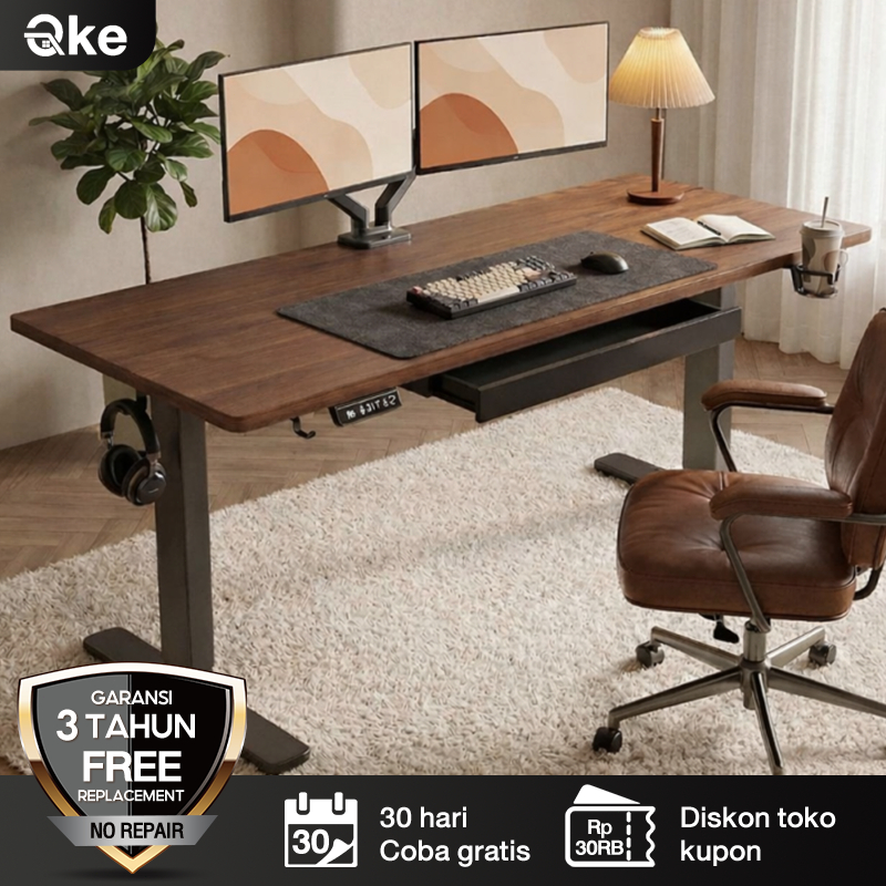 Meja Kantor Meja kerja Meja belajar Meja Komputer Minimalis Elektrik Adjustable 100-160CM