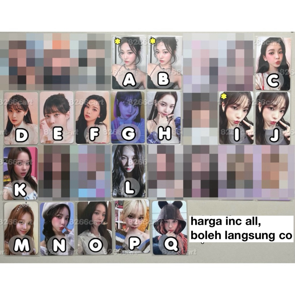 aespa — karina, giselle, winter, ningning | sr 2.0 sg22 hallu tinta smcu 2021 ctmi aecandy bandina c