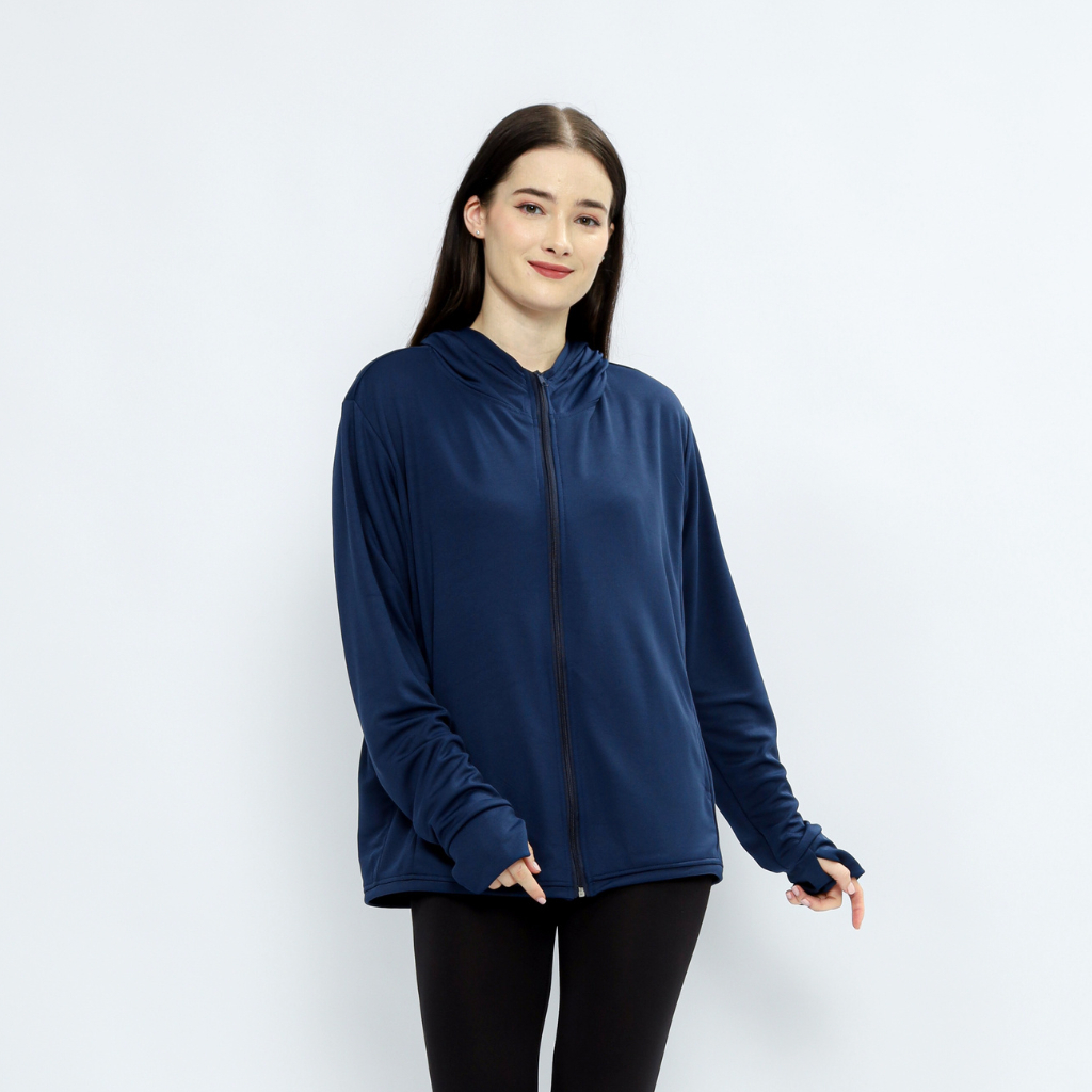 TERBARU Jaket Outerwear Olahraga Mesh AIRism Unisex Anti UV & Sun Protection - Long Sleeve