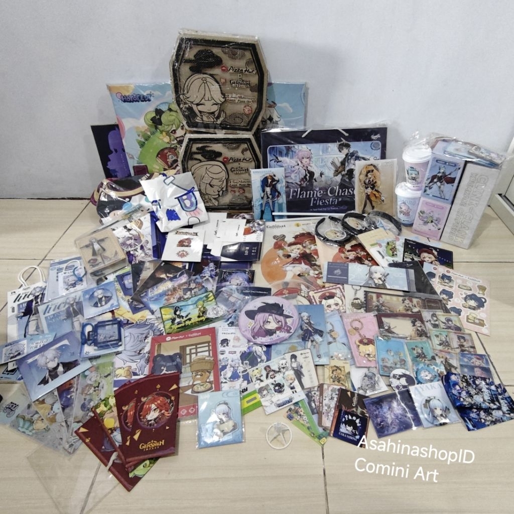 Merchandise Freebies Hoyofest, Genshin impact, honkai Starail, GI, ZZZ Collab fullset