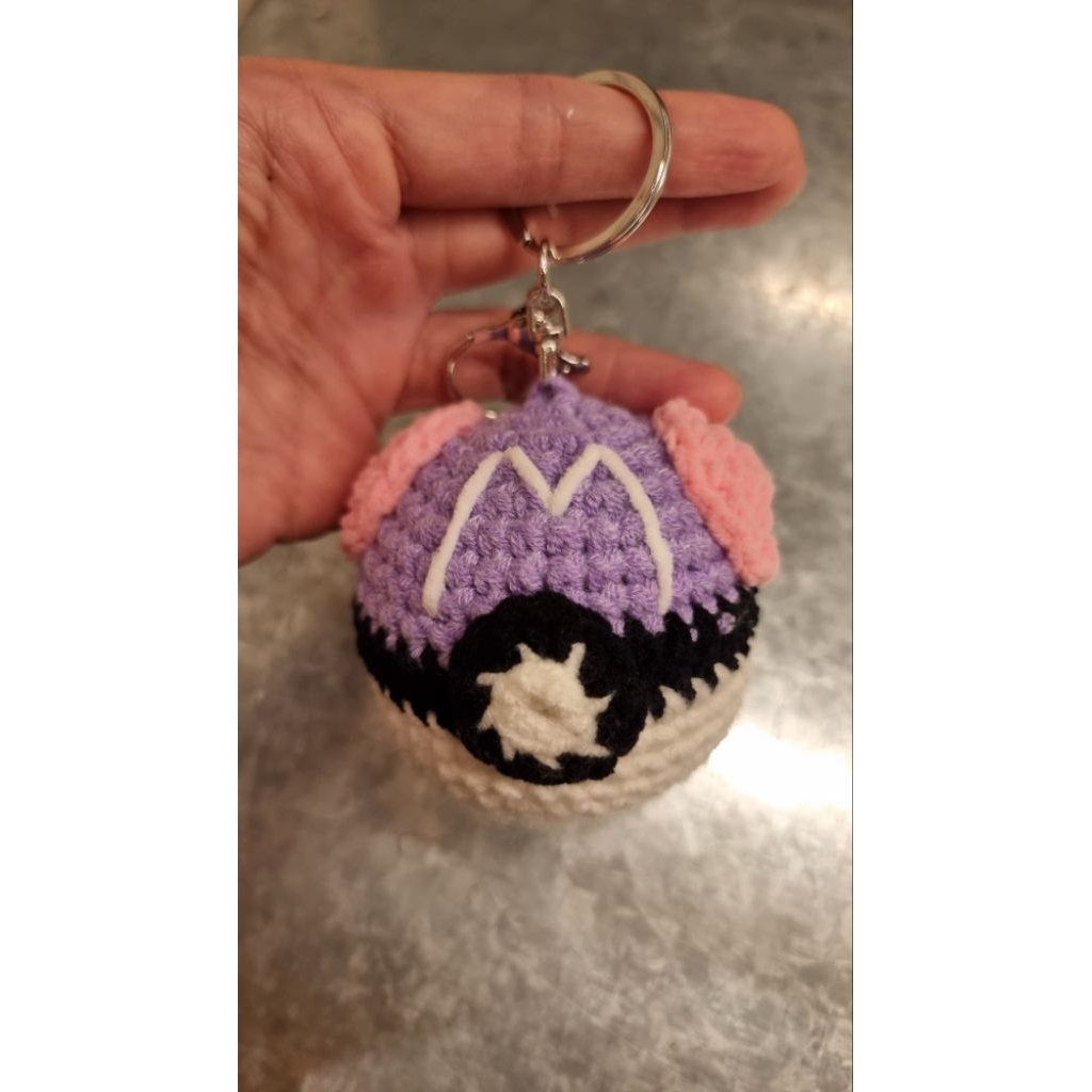 Masterball Pokemon Crochet Keychain