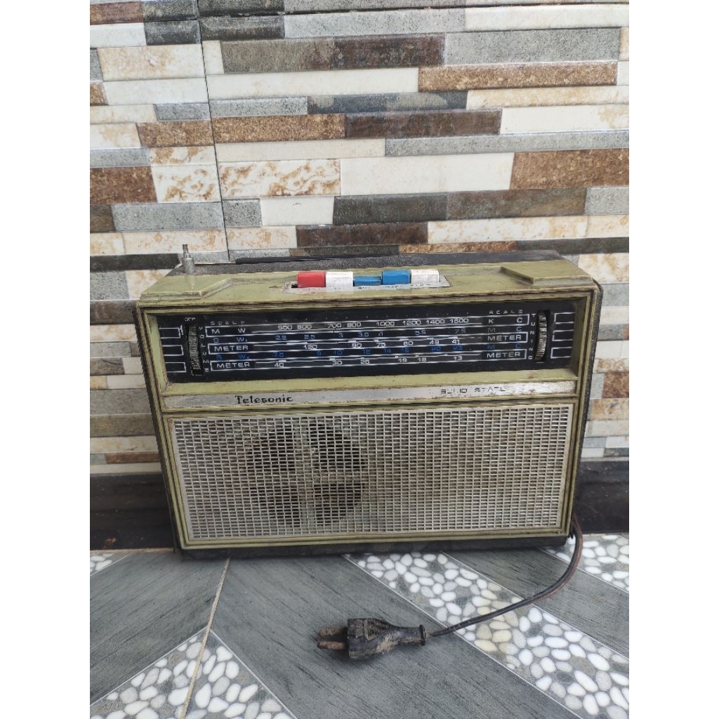 Radio transistor jadul original telesonic TR330 display vintage era 70's
