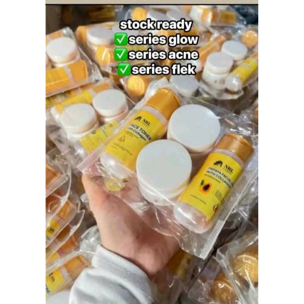 kemasan baru cream Nrl ekonomis glowing acne flek original skincare nrl kosmetik Wajah Kusam Bopeng 