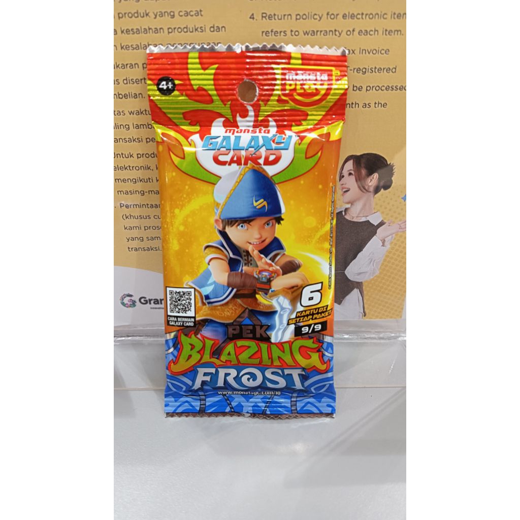 Blazing Frost SR, Kartu Boboiboy Pek Blazing Frost SR
