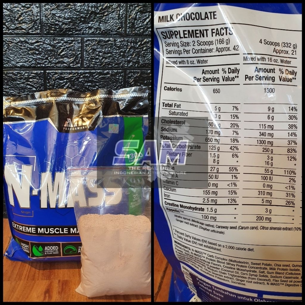 Suplemen Fitness ANS N Mass 1 lb Nmass Gainer