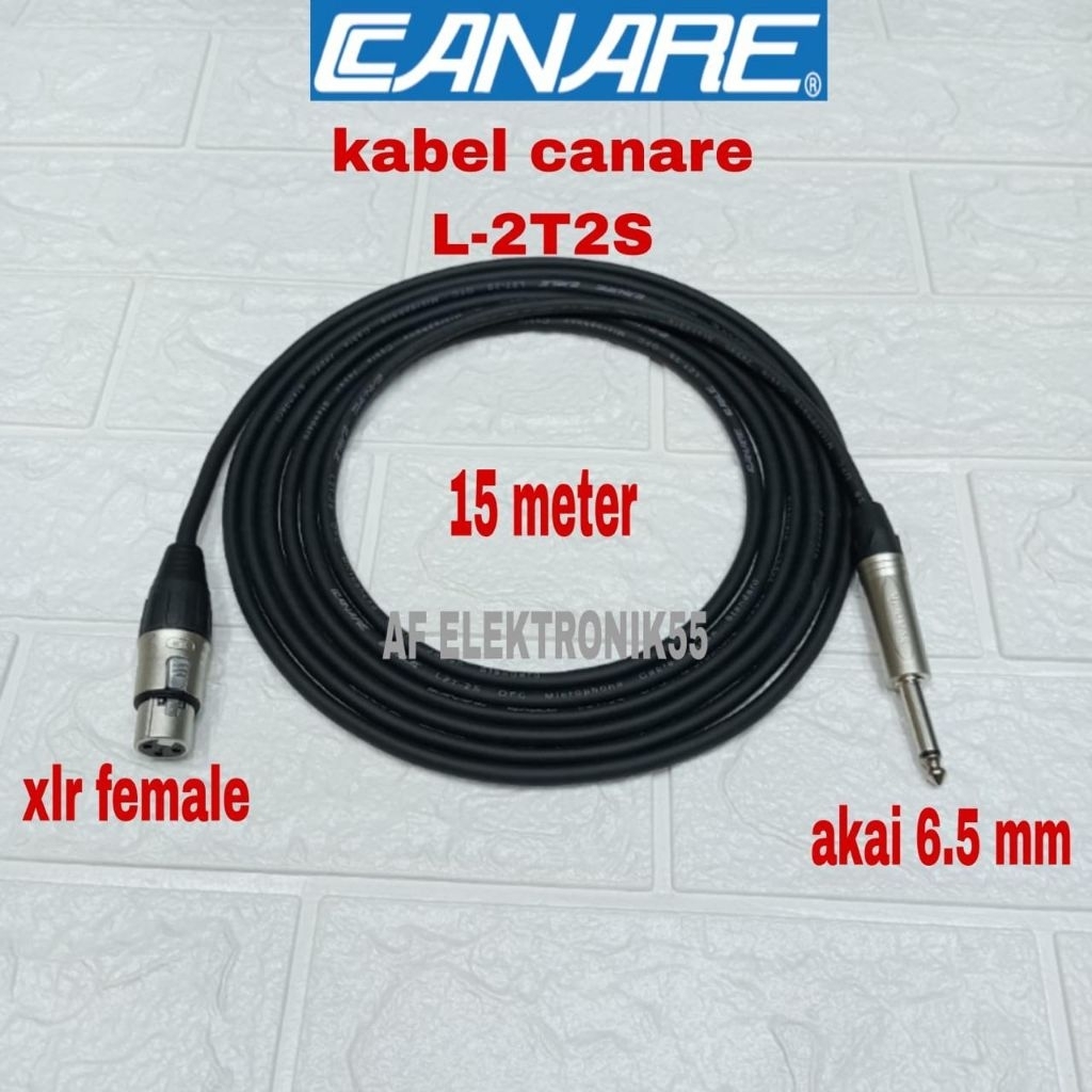 Kabel Canare XLR Female To Akai 6.5 MM 15 Meter