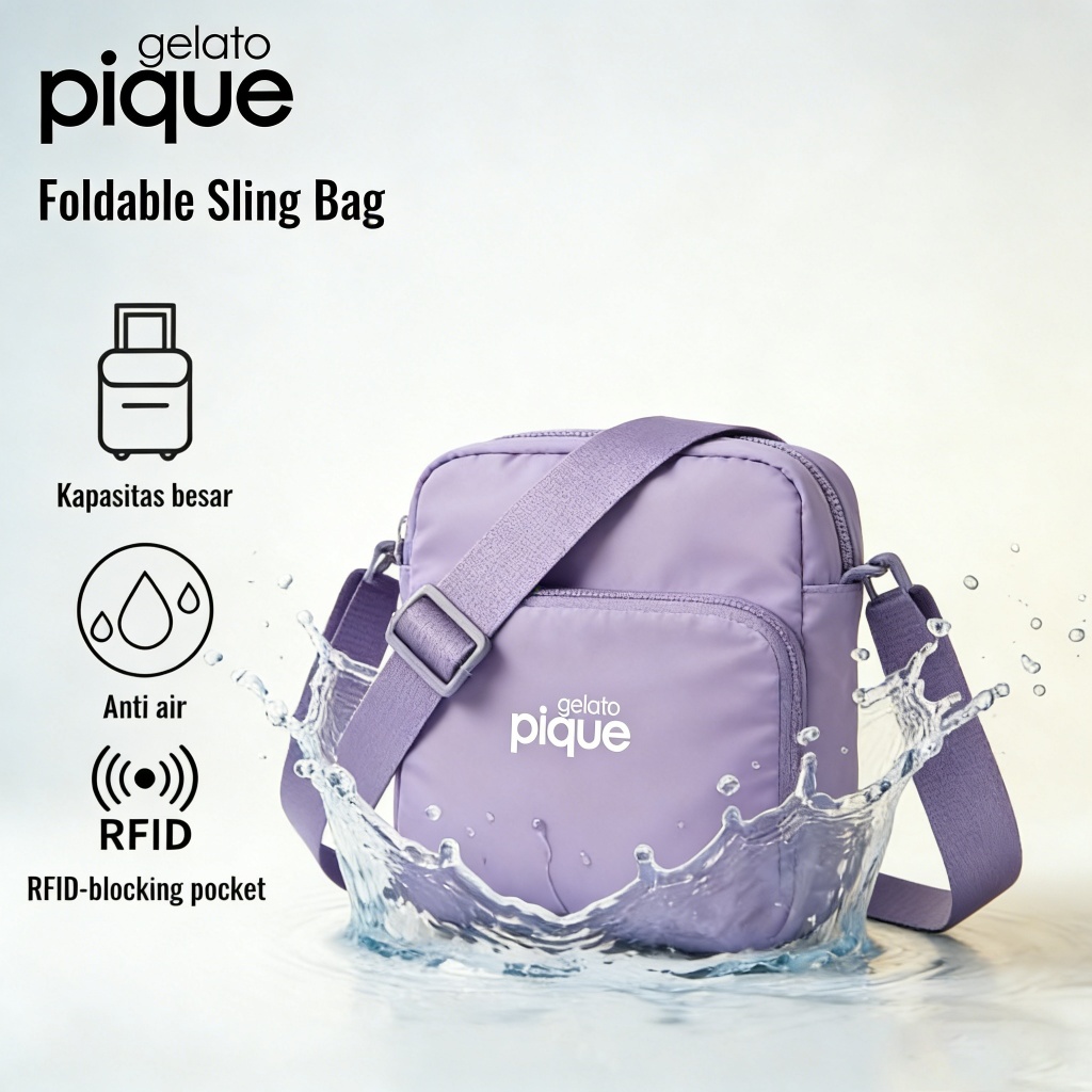 Gelato Pique Official Store/Sling Bag Anti Maling Gelato Pique: Perjalanan Tenang, Tanpa Khawatir   
