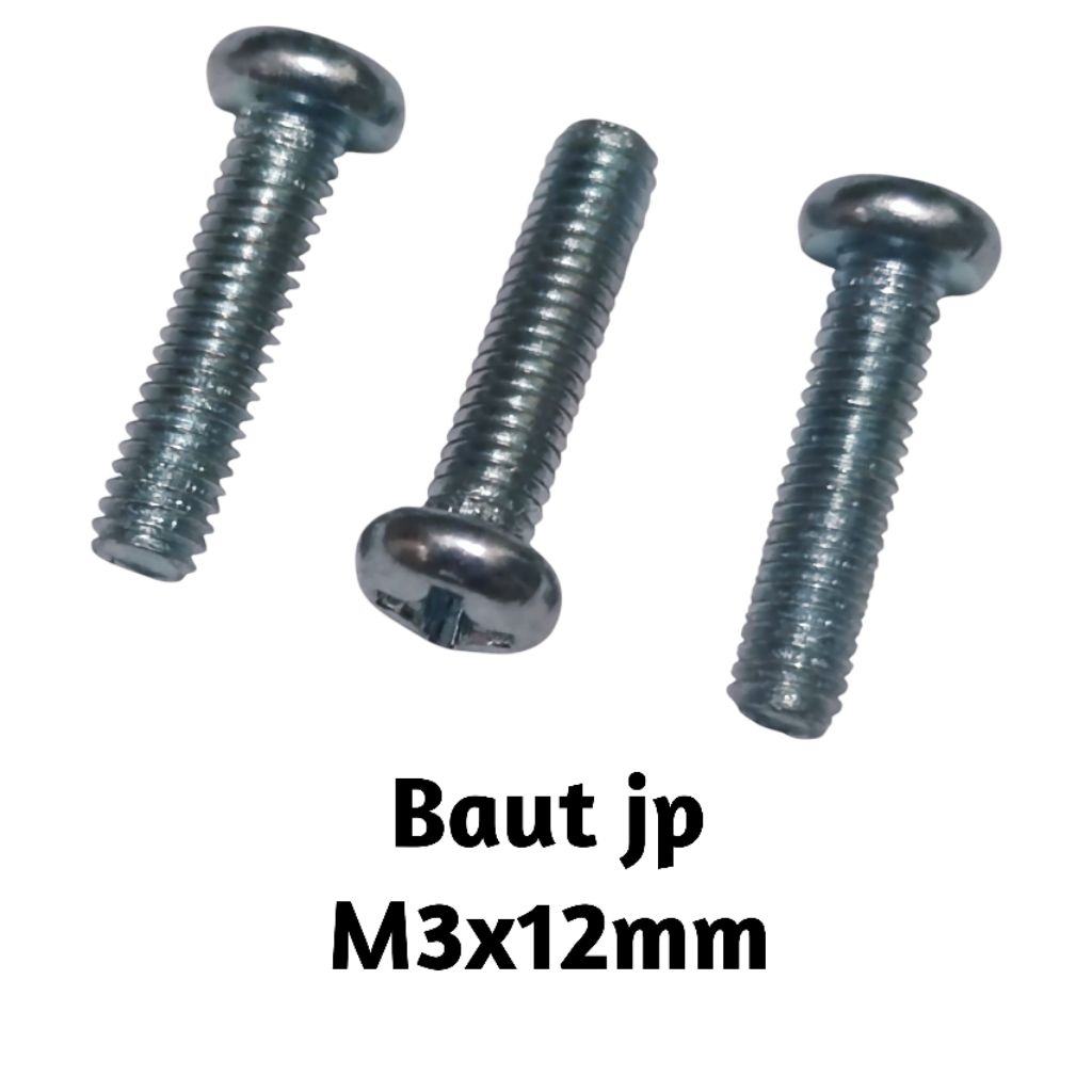 50pcs baut jp m3x12 / baut transistor m3 x 12mm