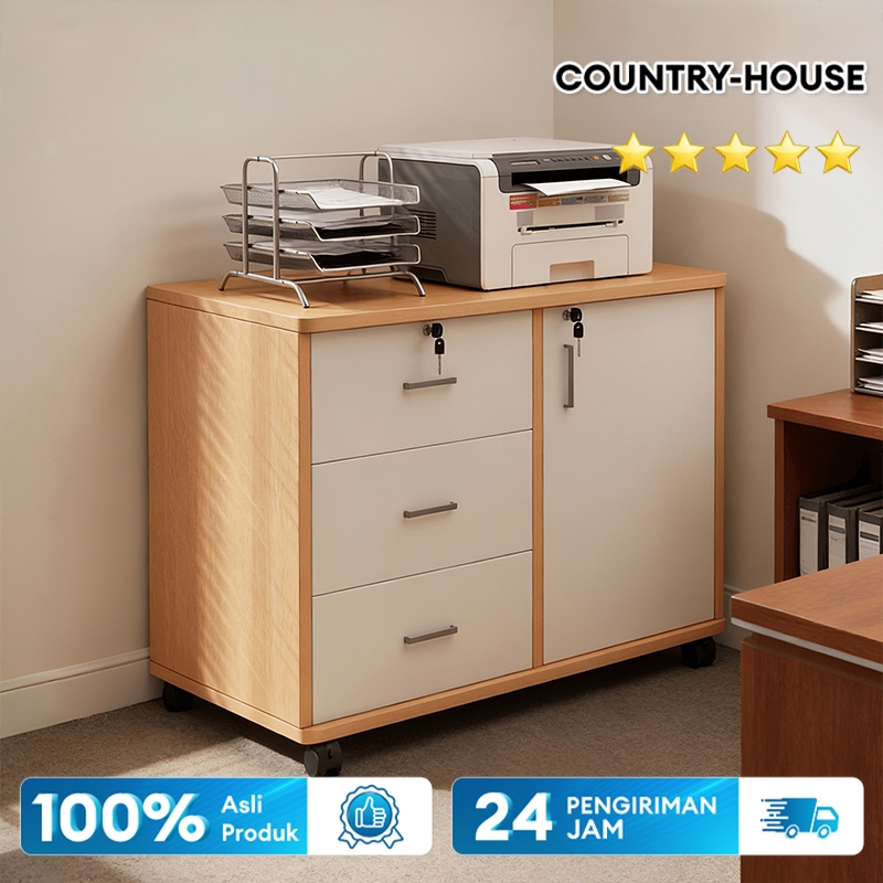 COUNTRY-HOUSE Lemari arsip dengan kunci Lemari Lemari file  Laci 2 Pintu Lemari Laci mari Arsip Kant