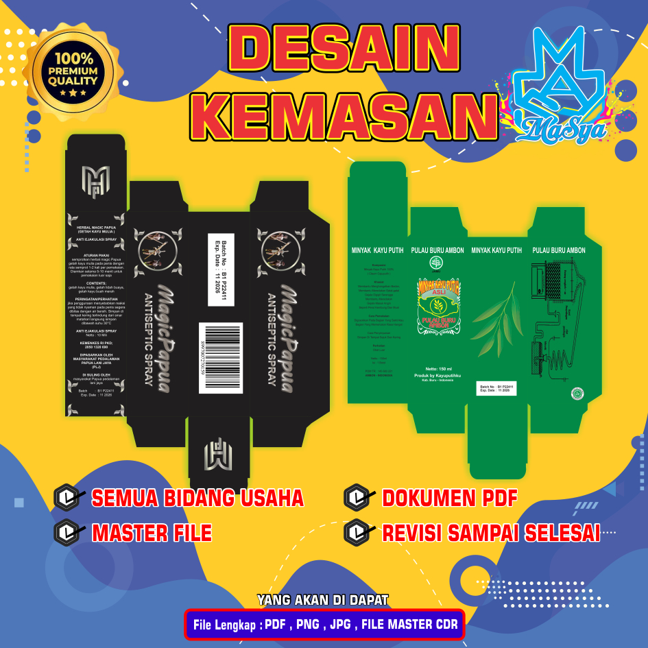 Jasa Desain Kemasan Dus & Box Produk - Desain Elegan & Premium - Revisi Sampai Selesai