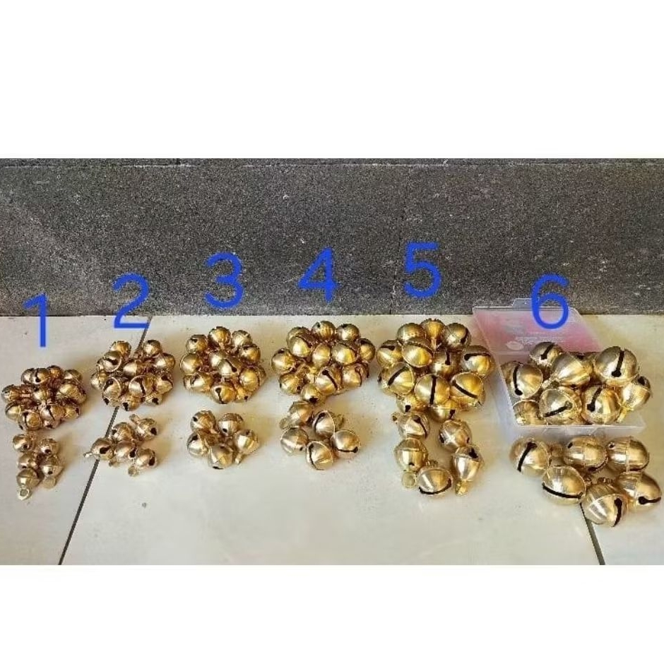 kerincingan bahan Kuningan/untuk hewan,menari,barong,dll .per 10 pcs