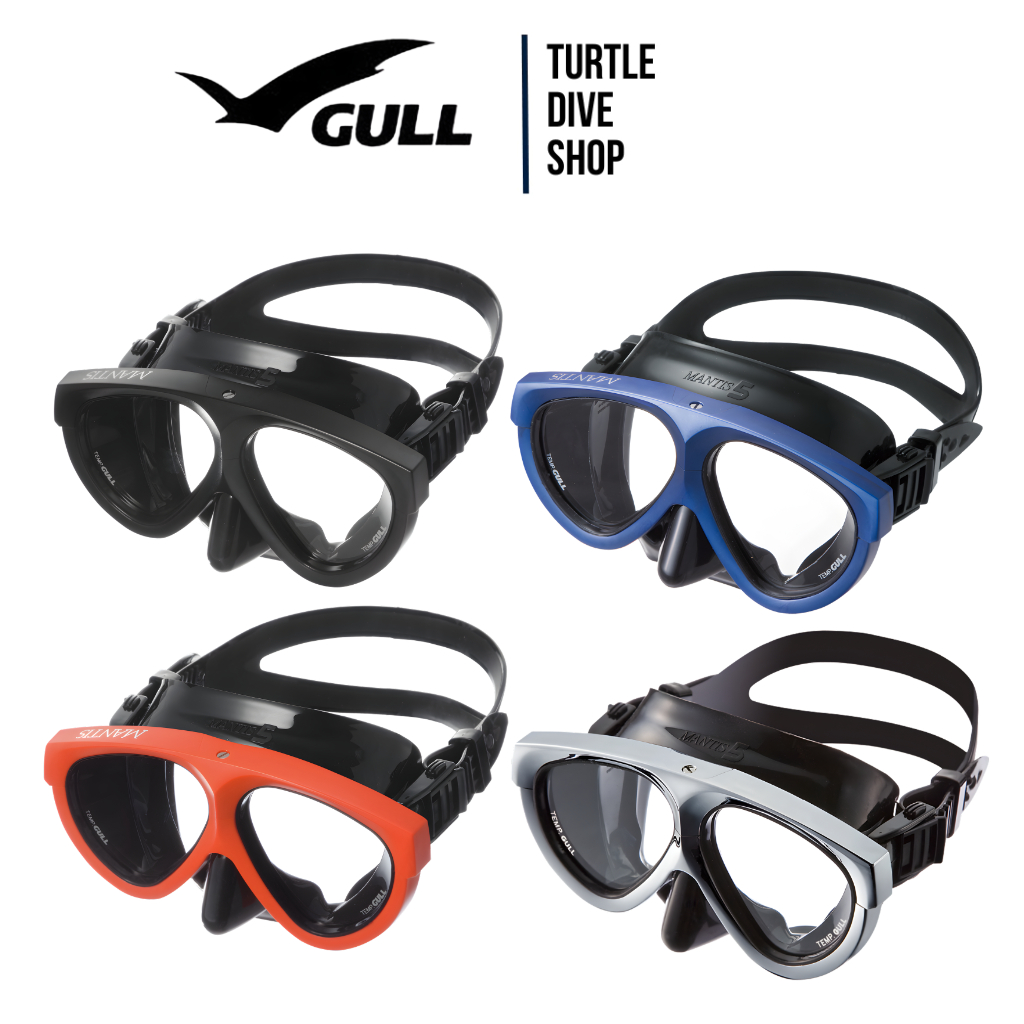 Diving Mask Gull Mantis 5 Black Silicone