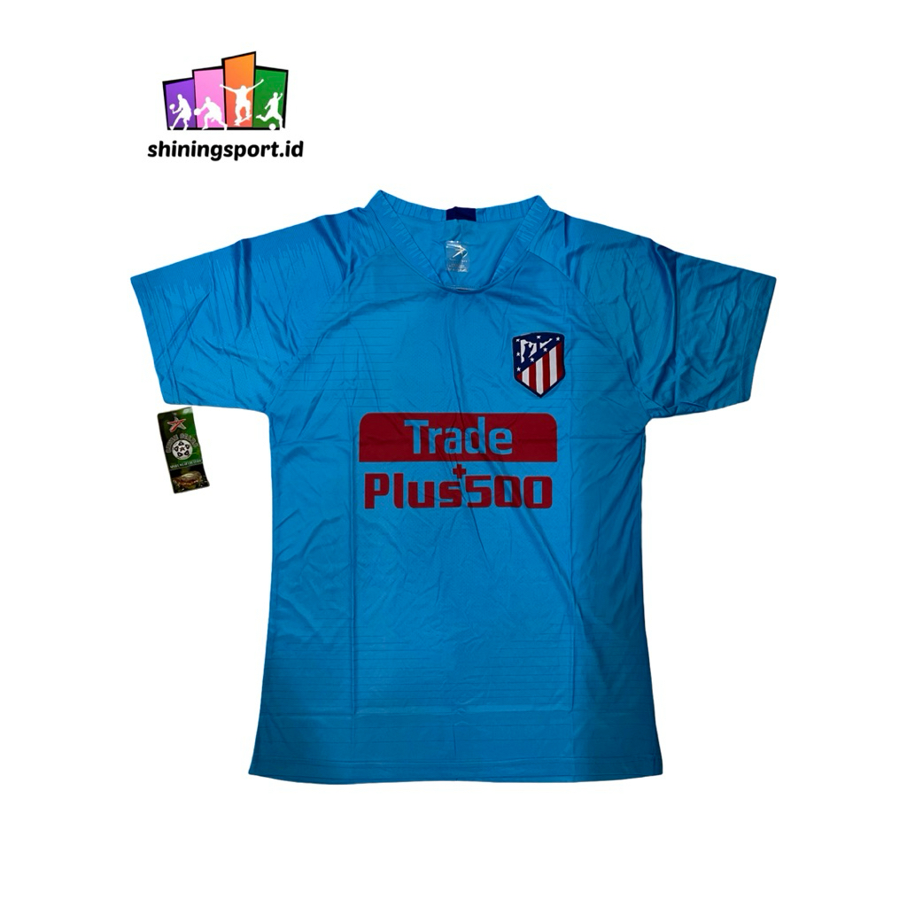 Jersey Bola Dewasa Retro Vintage Atletico Madrid Away 2018/2019 All Size Fit To XL 7 Stars 100% Poly