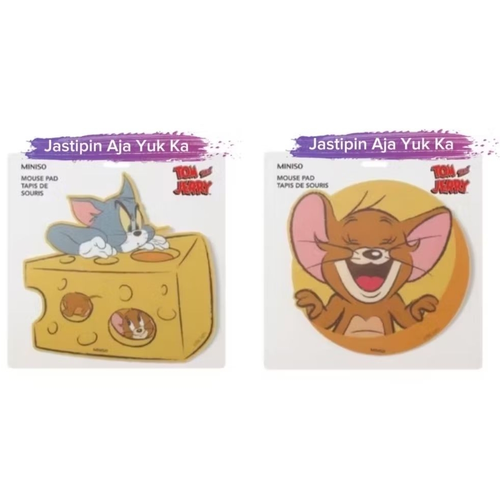 [READY] Mouse Pad MINISO - Tom & Jerry I Love Cheese Collection Foreign Shaped Mouse Pad