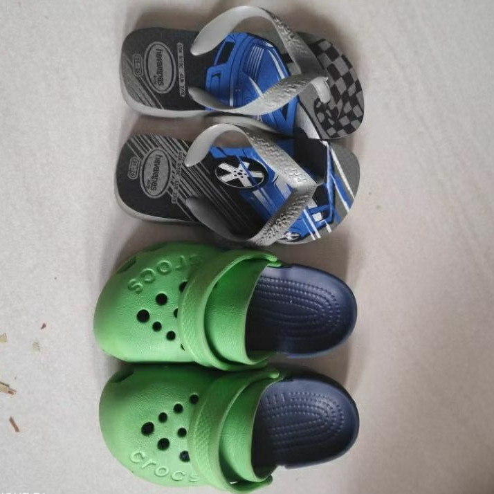 preloved Crocs set kids boys c8 9us 10c hijau biru ORI balita sepatu sandal original asli