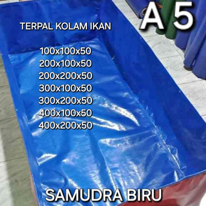 Terpal Kolam Ikan 100x100x50 A5 Kolam Terpal Budidaya