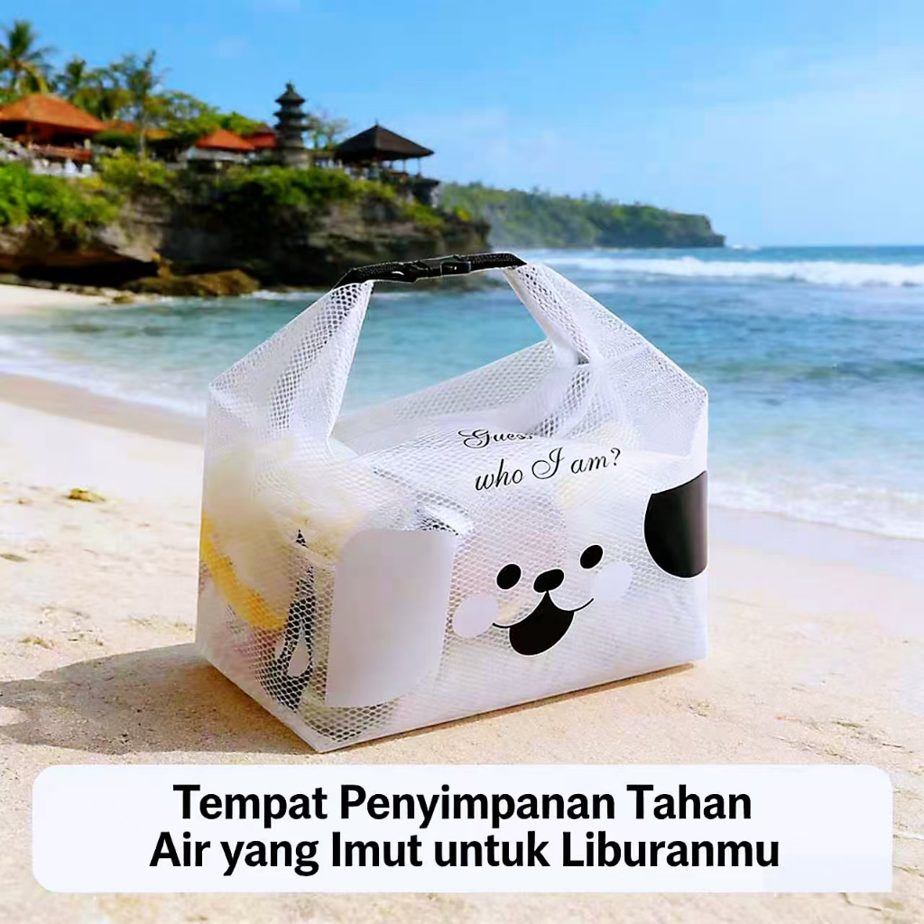 Travel Tas Koper Kosmetik poch  puch makeup pouch skincare aesthetic - organizer bag Tas  Transparan