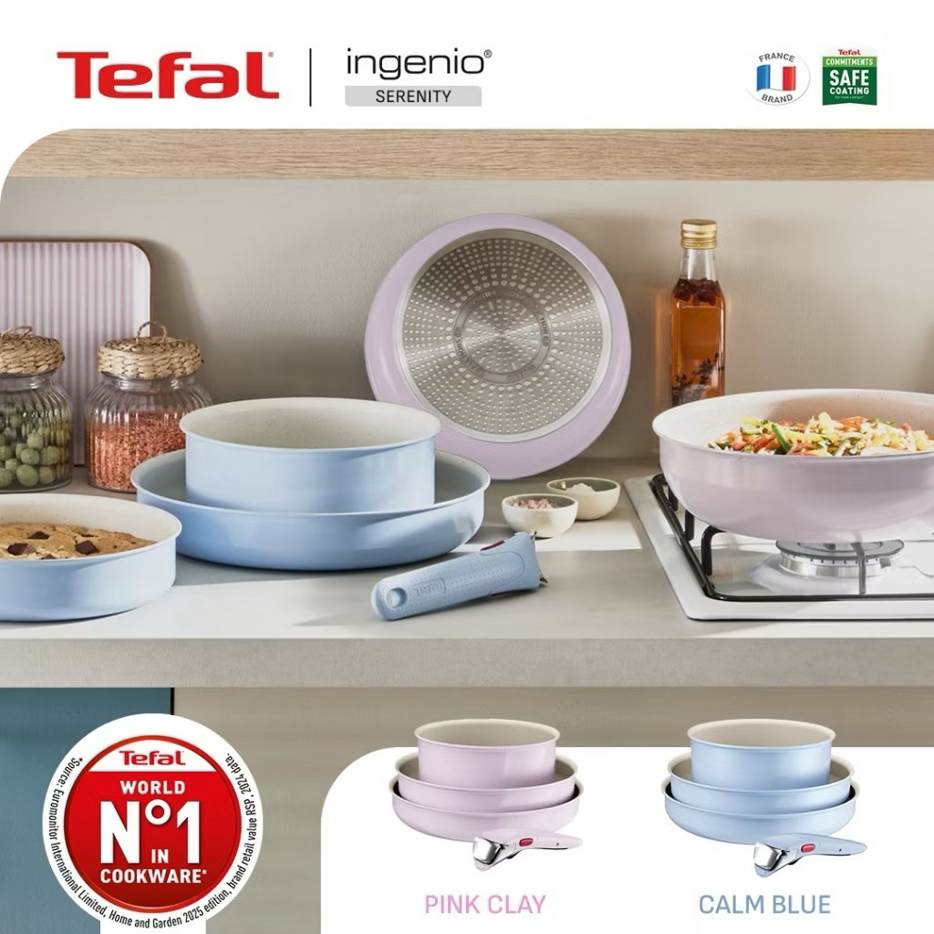 Tefal Ingenio Serenity Matcha 4 Set | Teflon Tefal 4 Set ORIGINAL anti lengket | Panci Tefal Set Pre