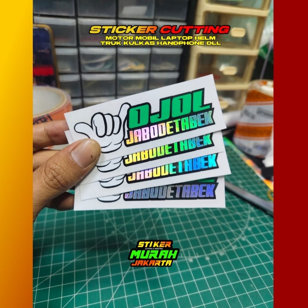 STIKER OJOL JABODETABEK - STICKER CUTTING OJOL KURIR ONLINE