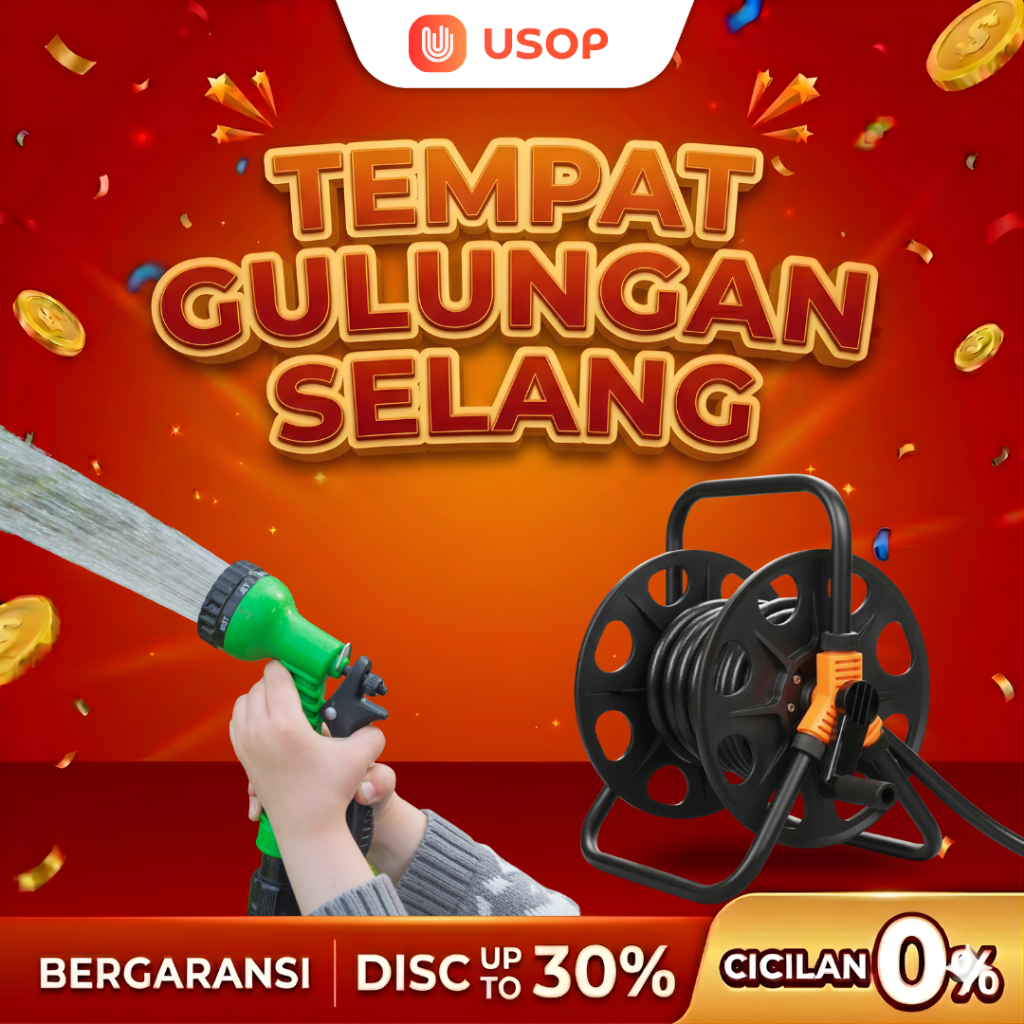 VIGEBY Tempat Gulungan Selang Air 50M Hose Reel Gardening Car Wash - VG-10