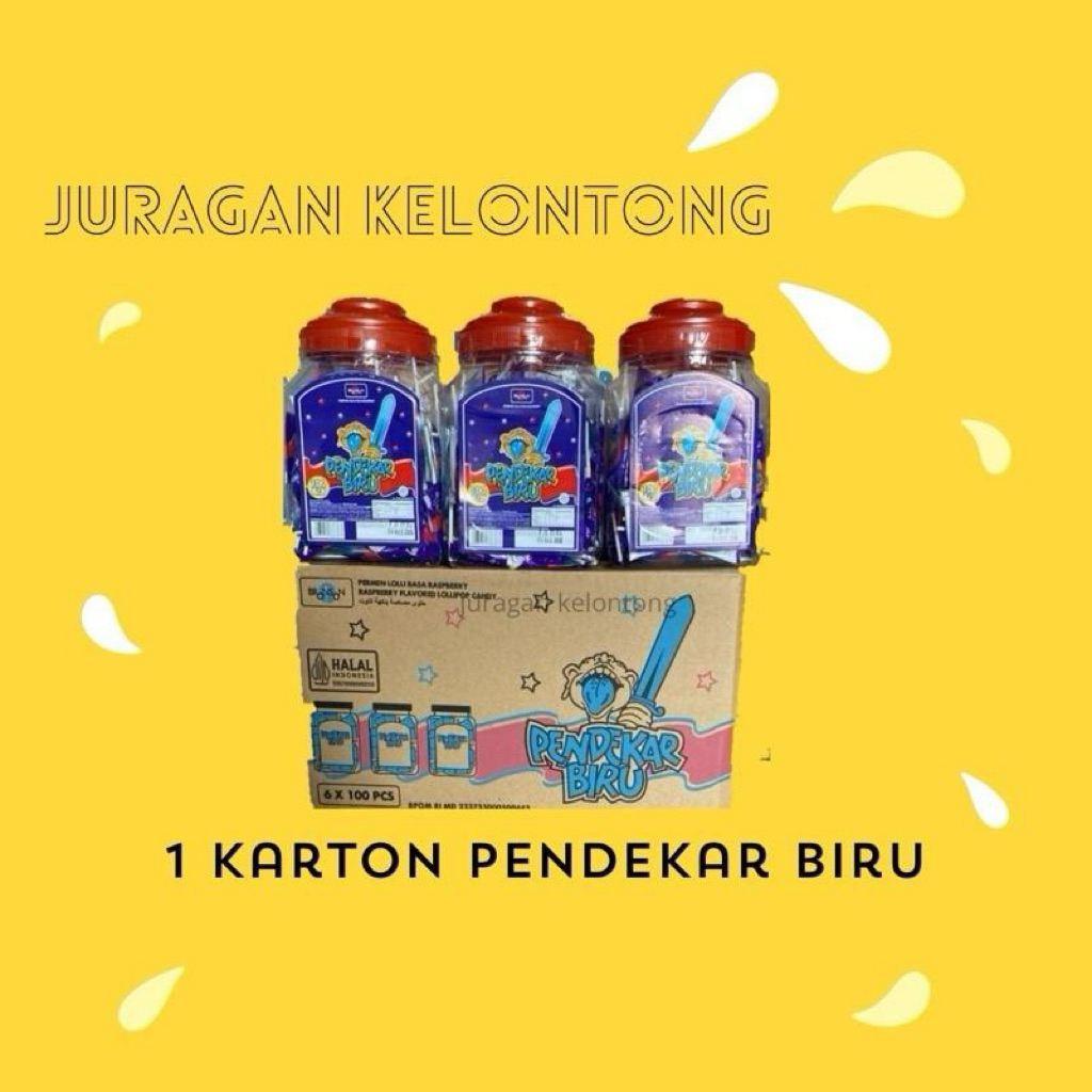 [ 1 KARTON ] PERMEN PENDEKAR BIRU / PERMEN HOT PENDEKSR BIRU / PERMEN TOPLES / PERMEN KAKI BIRU TOPL