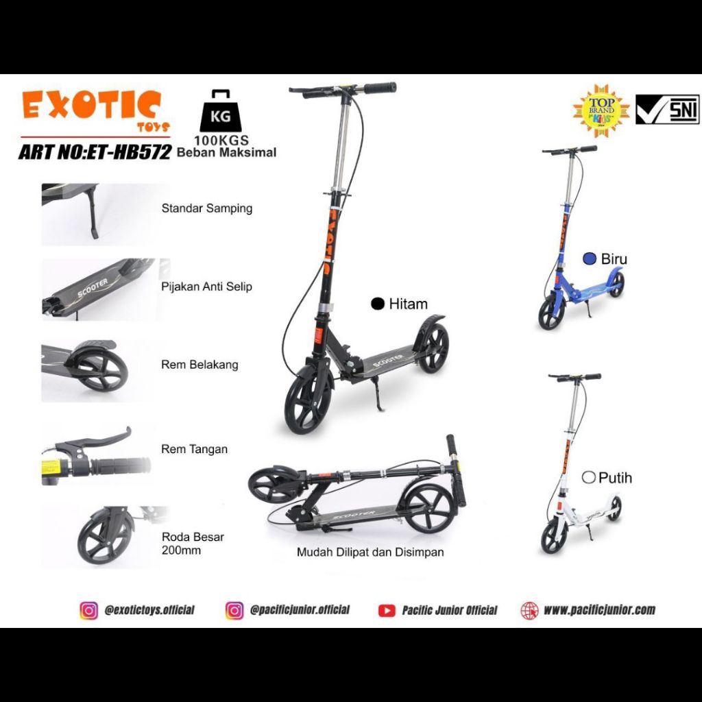 SKUTER ANAK SCOOTER ANAK RODA 2 EXOTIC