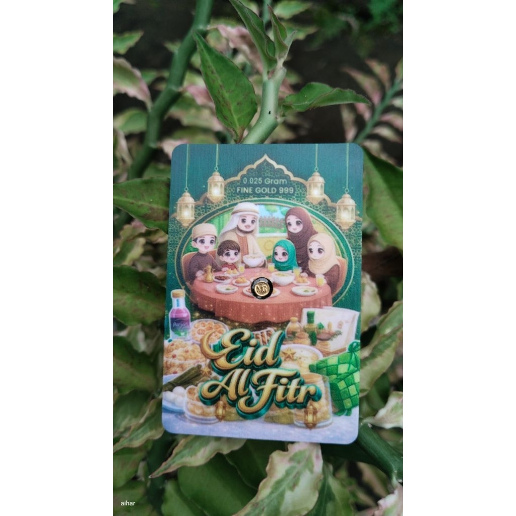 Logam Mulia Emas Mini Gold MiniGold Gift Series Idul Fitri Eid Al Fitr Eid Mubarak 2026 0,025 gr 0.0