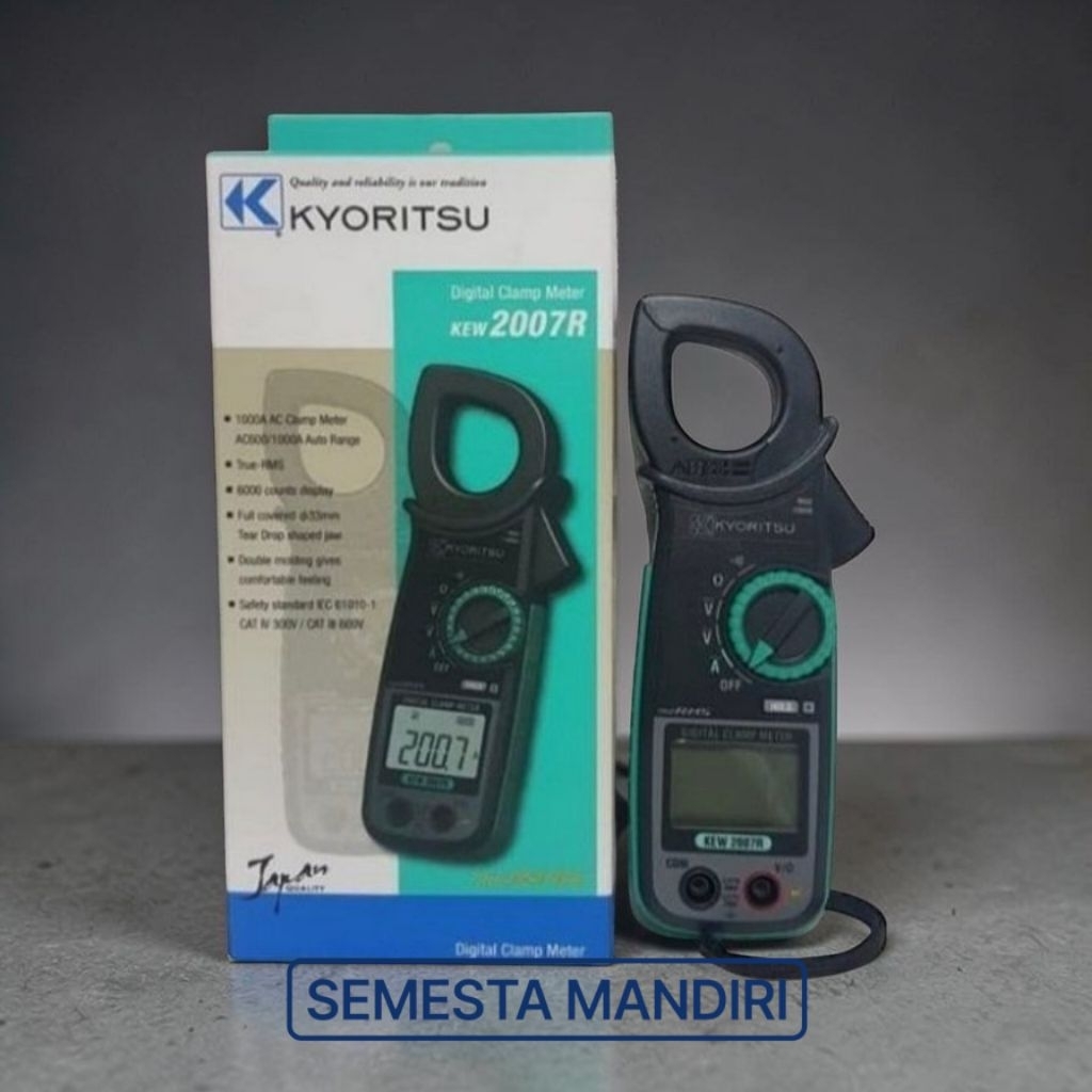 Tang Amper Kyoritsu KEW 2007R Digital Clamp Meter AC 600A/1000A True RMS Original