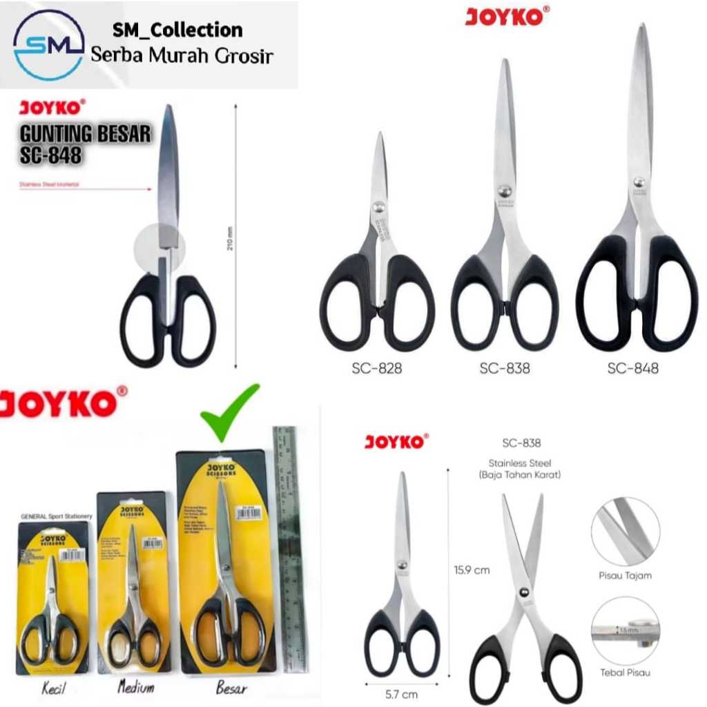 Gunting kertas/gunting stainless/gunting kain/Gunting joyko