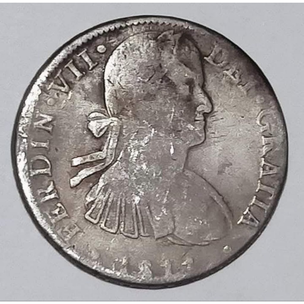 Koin Perak 8 Reales 1811 HJ Ferdin VII