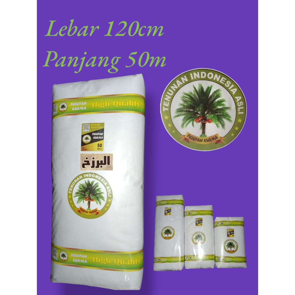 Kain kafan pelepah kurma - Kain kafan 1 roll Lebar 120cm - Kain kafan Pelepah Kurma 120cm - Kain kaf