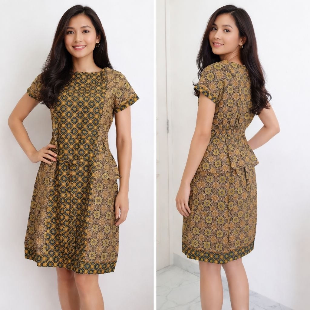 DRESS BATIK WANITA TERUSAN BATIK WANITA
