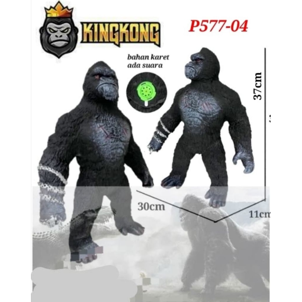 (JUMBO) MAINAN JUMBO KINGKONG FULL KARET ADA SUARA