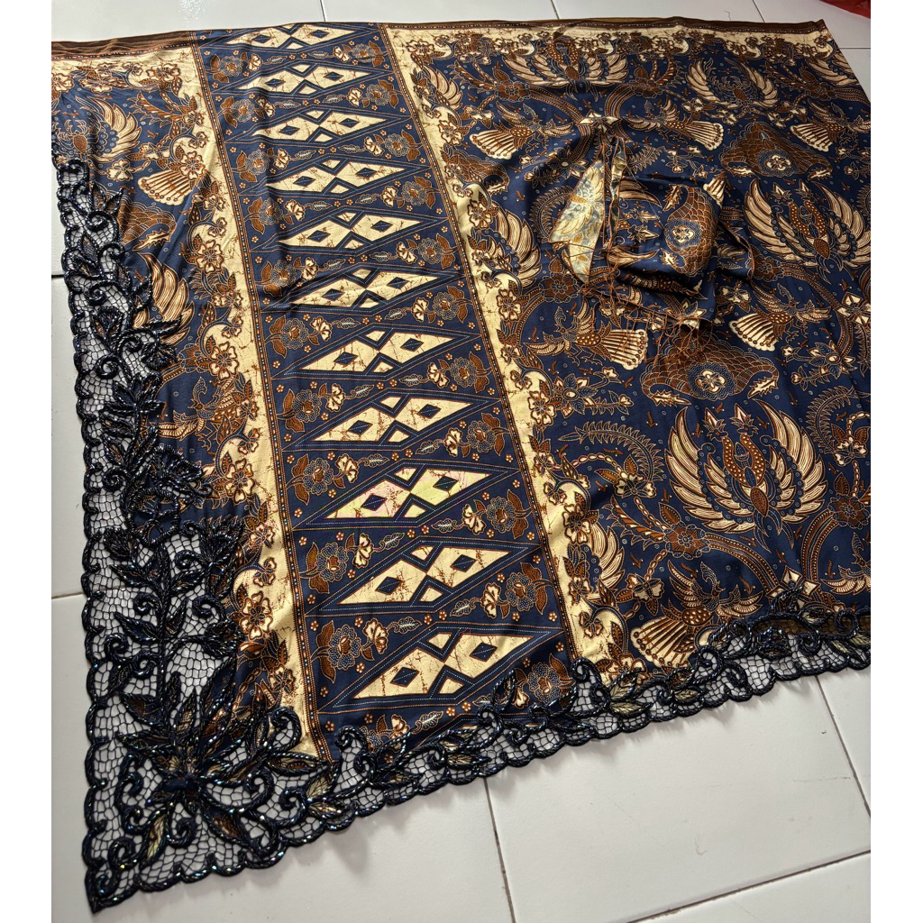 kamen sutra paris kerawang payet set selendang