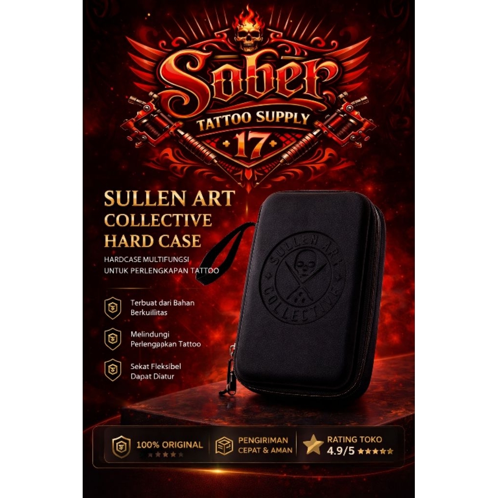 case mesin tattoo 2 susun brand sullencloting from amerika,box ez tattooing